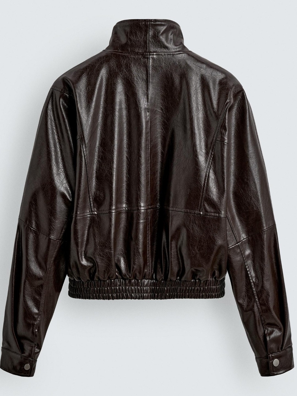 Zara Faux Leather Cropped Jacket - Picture 2 of 11
